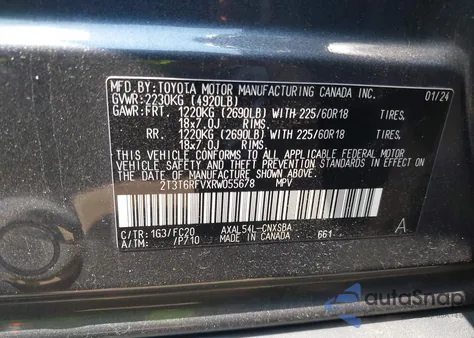2024 Toyota Rav4 Se from USA, damaged, VIN 2T3T6RFVXRW055678